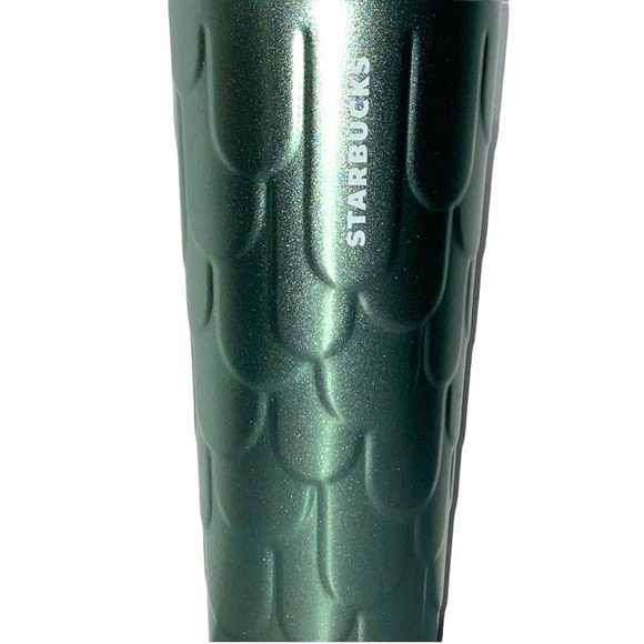 *new* Starbucks Mermaid Siren Tail Stainless Steel Cold Cup Green Tumbler 24oz - Picture 4 of 6
